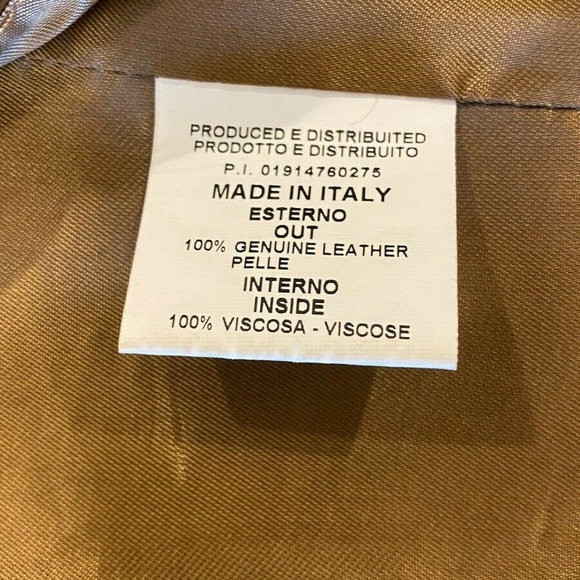 Italian Leather Jacket, Brown, Handmade in Italy - Picture 3 of 8